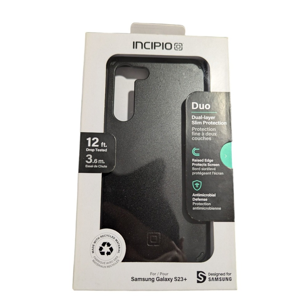 W5 Incipio Duo Series Case for Samsung Galaxy S23+ - Black (SA-2045-BLK)